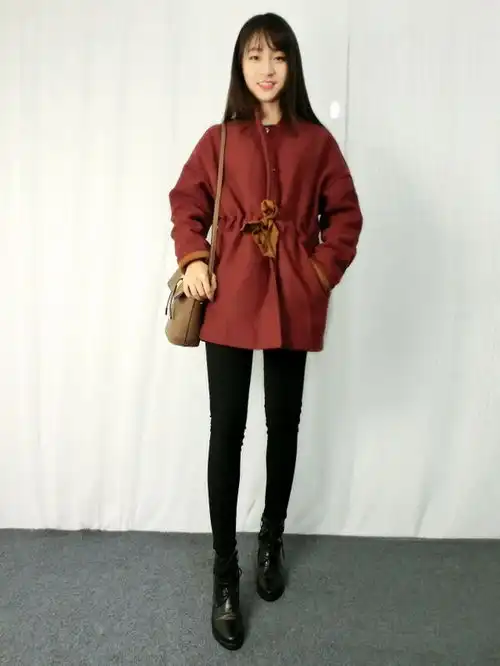 韩系风格女生图片毛呢大