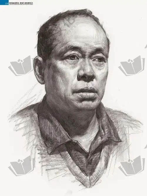 陈明钱教你画自然光头像临摹范本复杂原理简约化精准概括手法3小时高分自然光画面体系打造人物造型内形黑白灰空间节奏最强