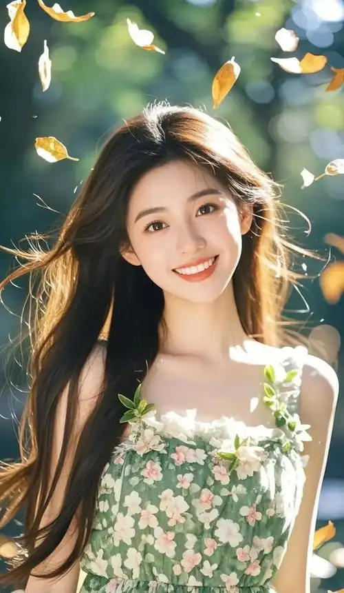 美女壁纸丨绿色系清新脱俗,初恋的味道