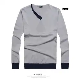 格男仕genanx2014春季新款时尚简约修身男士v领长袖针织衫毛衣b121