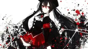 求主底黑色的动漫少女图