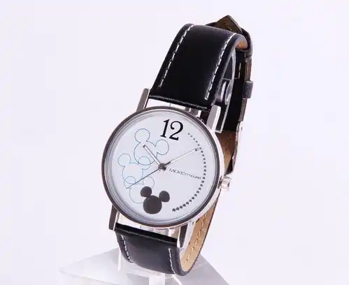 迪士尼手表76202女孩手表女士手表黑色表带