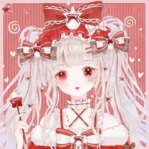 红色系微信头像,这么可爱的画风,燃爆了少女心