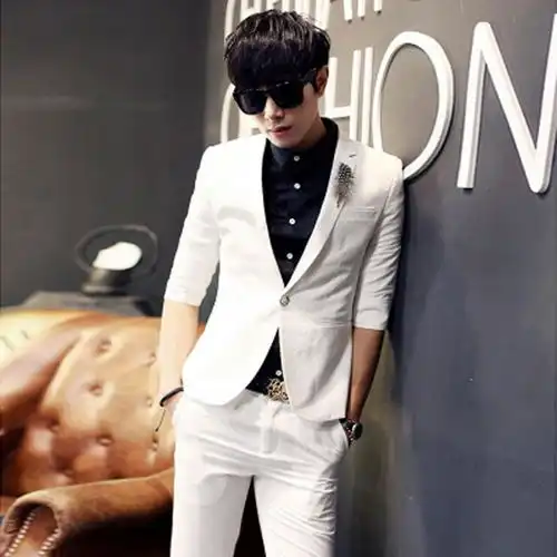 型男夏季穿搭西服,也可以帅的不要不要的