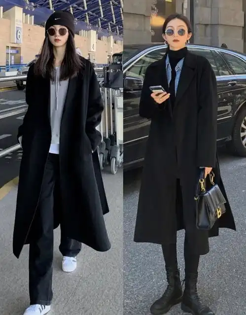会穿大衣才是真搭配高手,瞧这随意穿法,简约高级又时尚