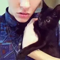 小女孩抱猫情侣头像