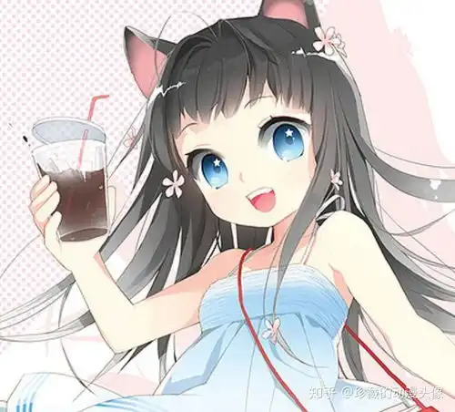 二次元动漫头像长着耳朵的梦幻女生狐妖小仙女了解一下