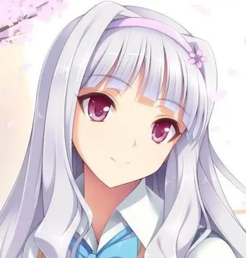 二次元动漫大头贴和蔼可亲的小姑娘,大大的眼睛讨人喜