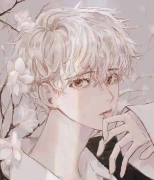 动漫男生头像花谢花飞飞满天,红消香断有谁怜