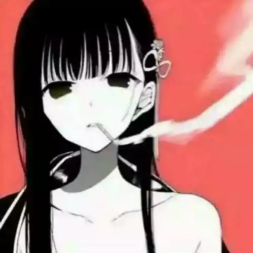 女生头像二次元高冷黑色系情侣头像