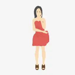 红色衣服动漫头像女生3d
