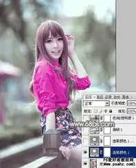 韩系风格女生图片图层