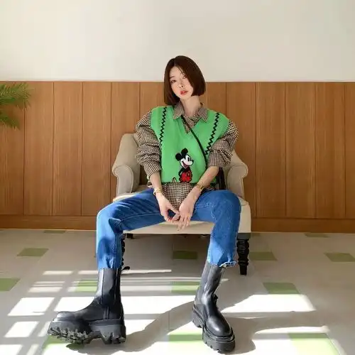 生活衬衫马甲元气少女穿搭