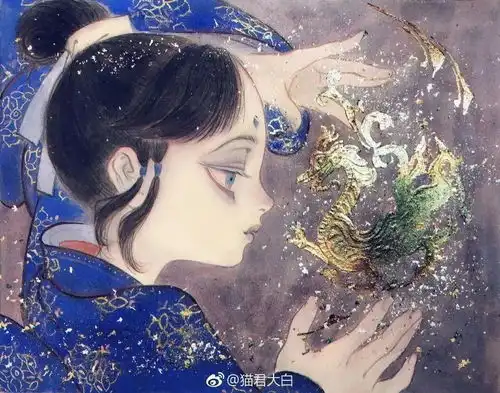 把美人画成了诗,她画笔下的世界美的不像话