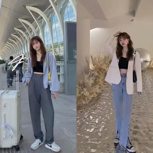 想要穿得好看并不难,韩国女生早秋甜美显高穿搭,一键复制很简单