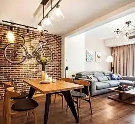 旧房改造80平米简约风格三居室简约清新餐厅设计效果图