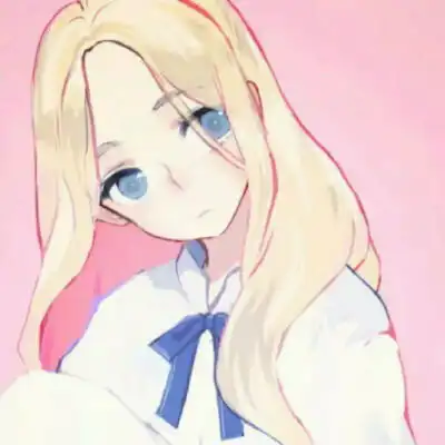 甜美系头像二次元女插画