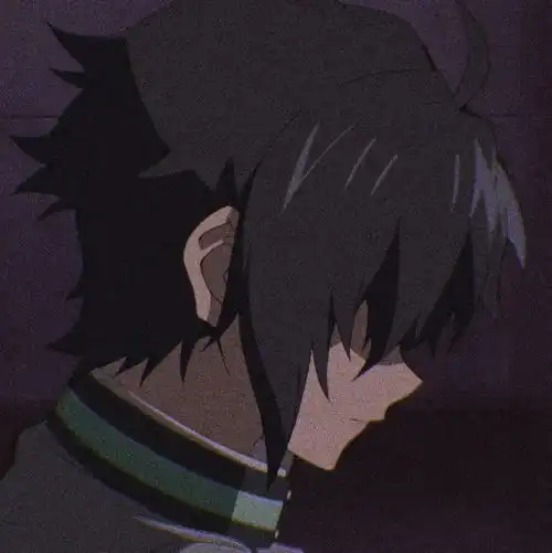 黑色侧脸头像男动漫系女