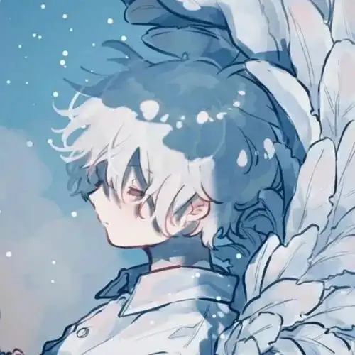 适合冬天用的蓝色系干净头像