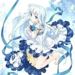 银发紫瞳动漫少女图要附图