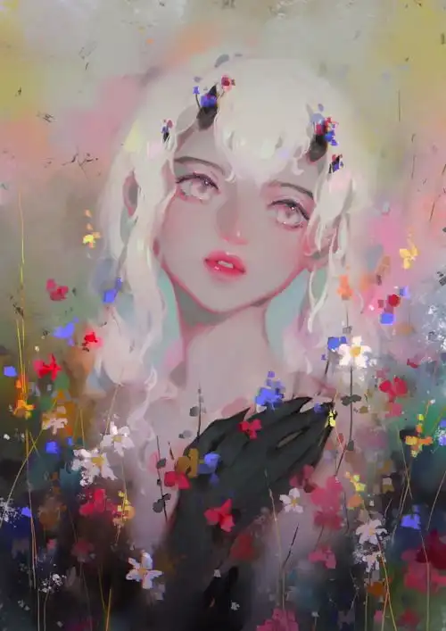 插画分享梦幻唯美画风,笔下少女自带仙气