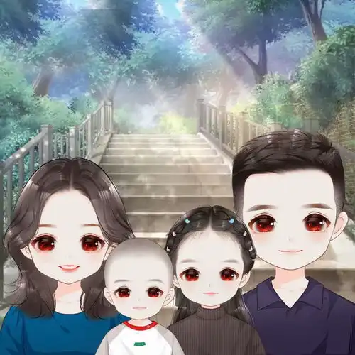 甜蜜家庭图片,一家四口头像,幸福其实很简单