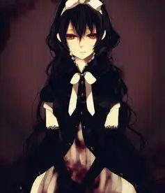 有米有银有黑色系动漫少女的图片发发嘛,谢谢撒