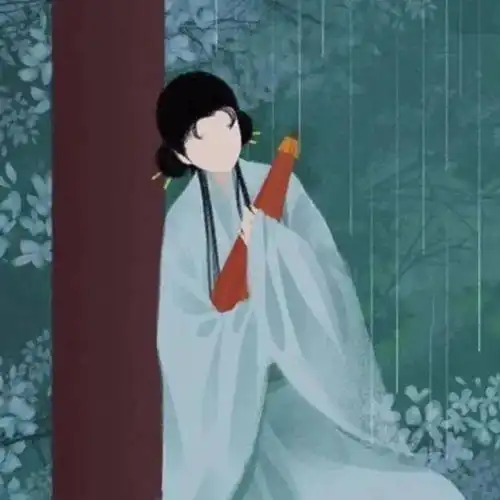 红色系列女生头像动漫古