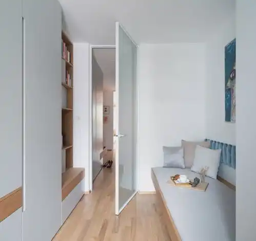 62㎡现代简约风格小户型公寓装修,蓝白配色太美了吧