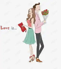 卡通背靠背的情侣免抠图素材图片免费下载高清png千库网图片编号9750258