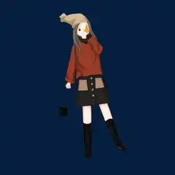 冬季系列可爱少女图片素材其他格式下载动漫人物大全