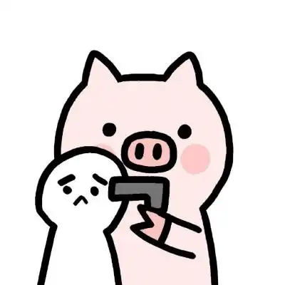 可爱呆萌猪卡通头像肚皮