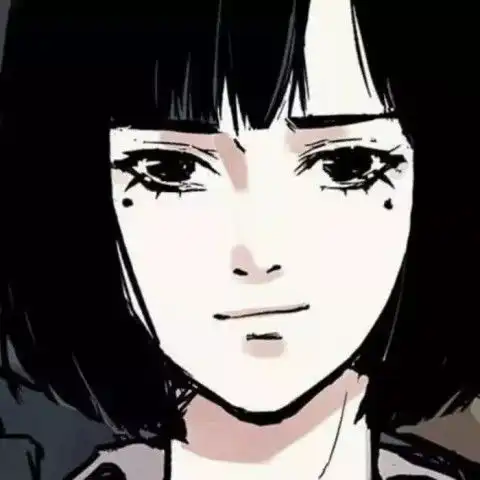动漫头像偏女系黑白