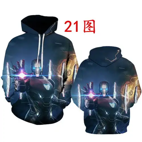毒液蜘蛛侠3d卫衣连帽男儿童春青少年中小学生秋装外套动漫钢铁侠