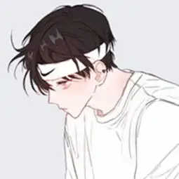 韩系男生卡通头像背影