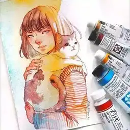 diy作品欣赏治愈系插画师,画出了少女们的心灵