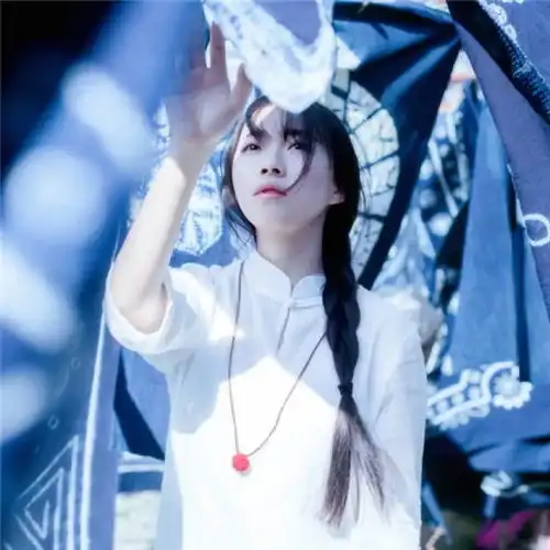 唯美忧郁蓝色系女生头像