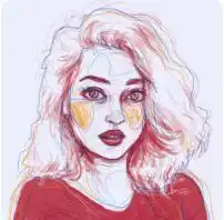 这些好看的红色插画头像,让你在2019红红火火