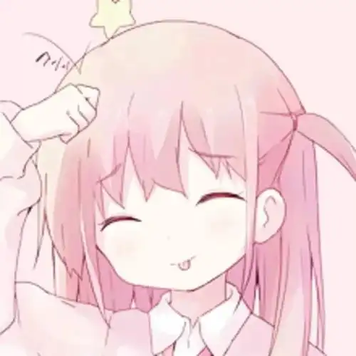 可爱动漫女头像萌系粉色