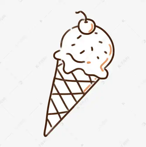 卡通手绘线条冰激凌素材图片免费下载千库网