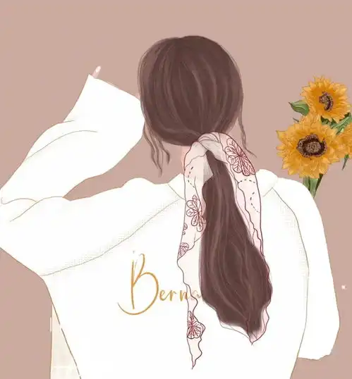 头像唯美治愈手绘背影,仙气十足