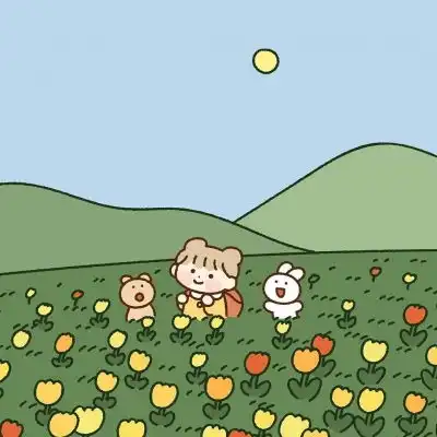 可爱绿色系治愈系插画背景图可微信头像我要个性网