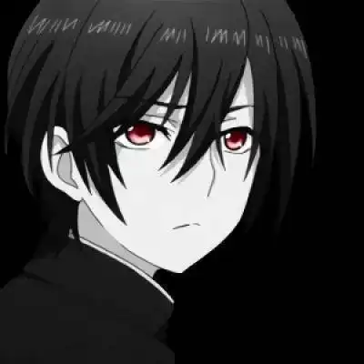 帅气动漫黑色系男生头像