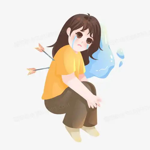 一组手绘儿童焦虑烦恼抑郁合集系列四元素png图片素材下载手绘png熊猫办公