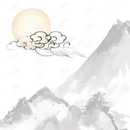 古风白色水墨山水淡雅泼墨电商主图背景图片免费下载主图直通车psd千库网图片编号5333473