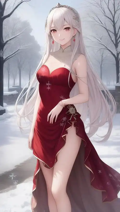 二次元ai图片红与黑系列