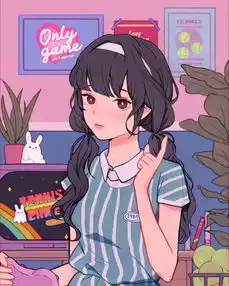 插画丨绘画丨糖果色甜系女生插画,少女感十足