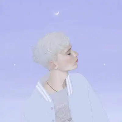 现代卡通油画头像男