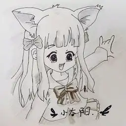 动漫素描画铅笔画女生图片欣赏,快来收图