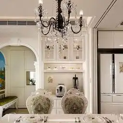 蓝色151200平米新古典风格古色三居室阳台效果图